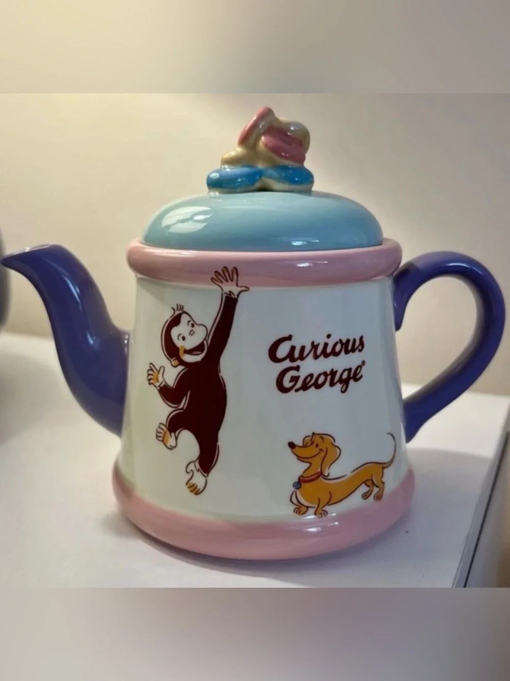 Curious George Donut Teapot by Sun Art - Imported Rare Item!
